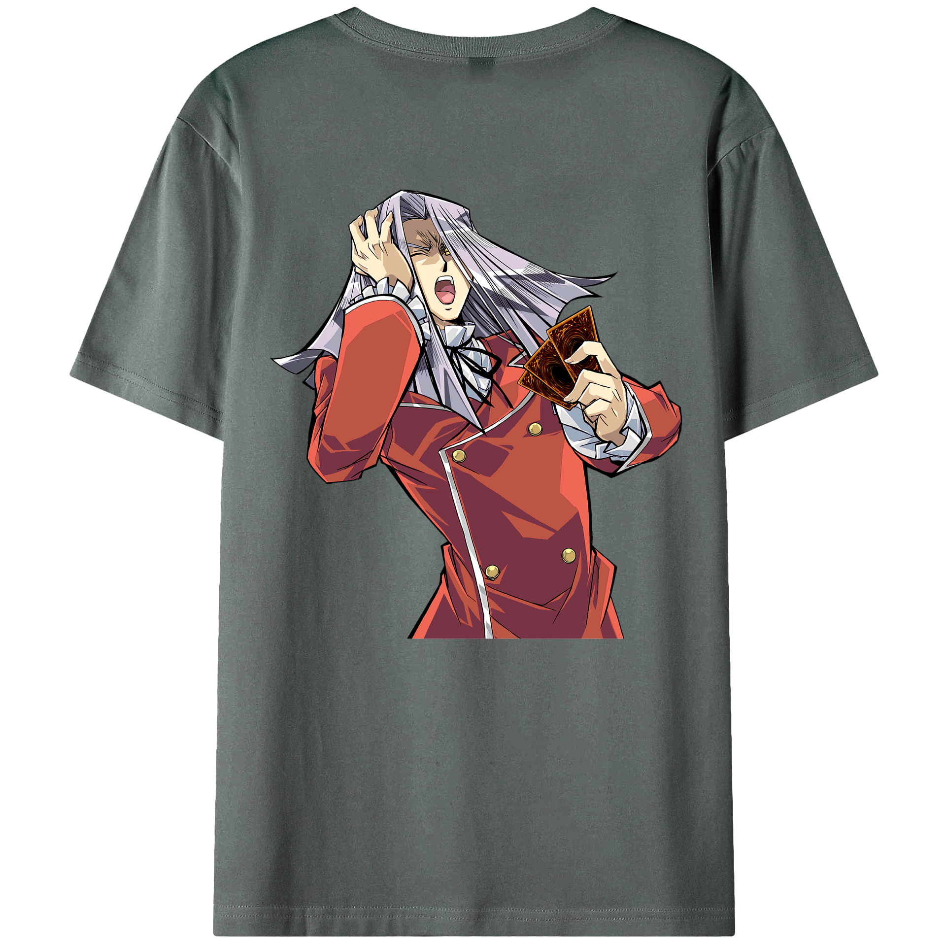 （画像用） 遊☆戯☆王 Yu-Gi-Oh! 綿100％ メンズ半袖Tシャツ（バックプリント） 通気性